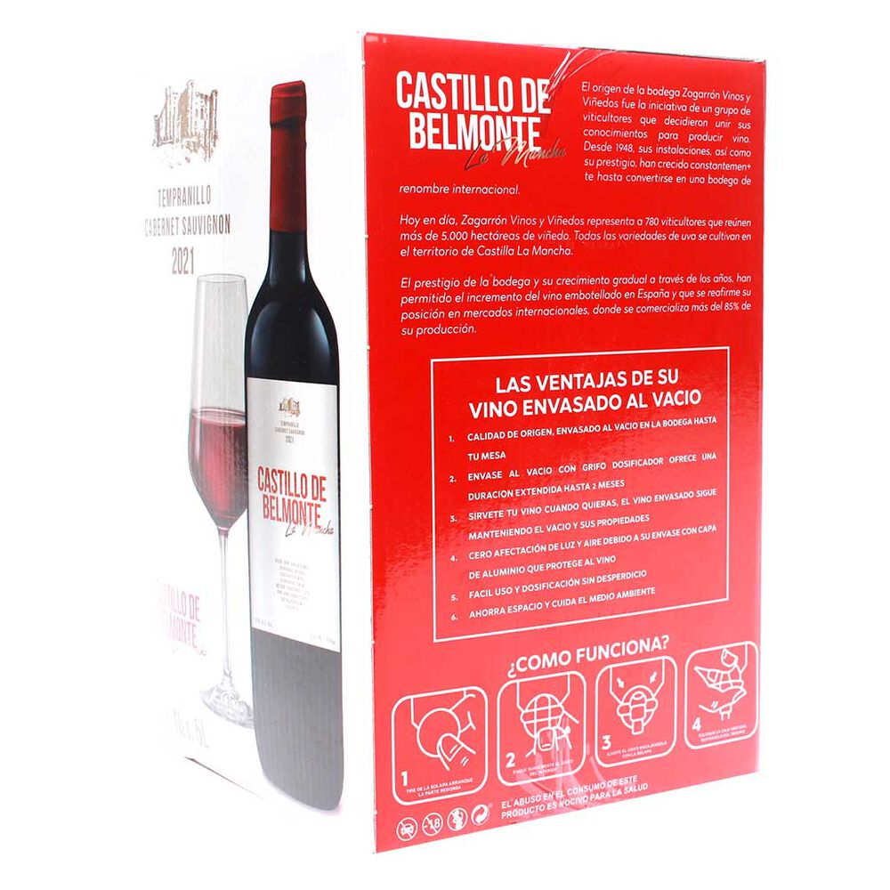 Vino Tinto Castillo de Belmonte Tempranillo 5 L image number 2