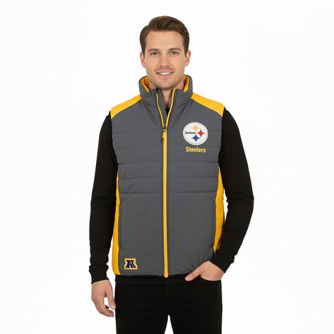 Chaleco Steelers Caballero Gris NFL