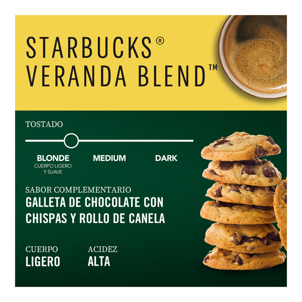 Caf&eacute; en c&aacute;psula Starbucks by Nescaf&eacute; Dolce Gusto Veranda 12 C&aacute;psulas image number 2