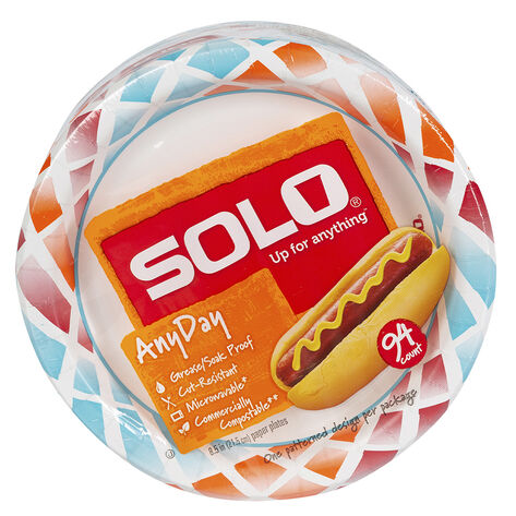 Plato Papel Solo 8.5 Pulgada / 90 pzas