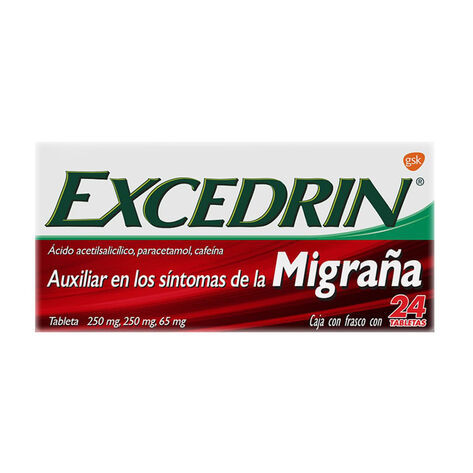 Excedrin Migra&ntilde;a 250/250/65Mg 24 Tab