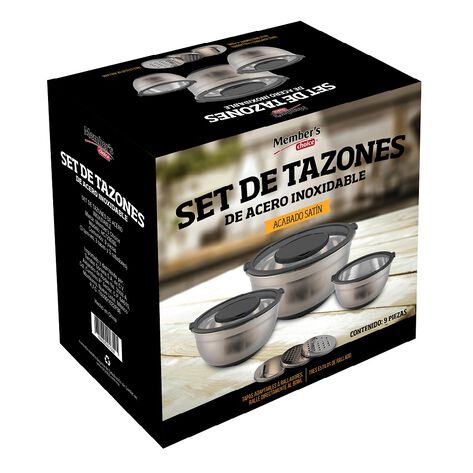 Set de Tazones de Acero Inoxidable