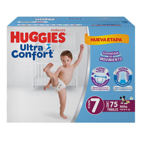 Pa&ntilde;al Etapa 7 Ni&ntilde;o Huggies UltraConfort 75 Pzas