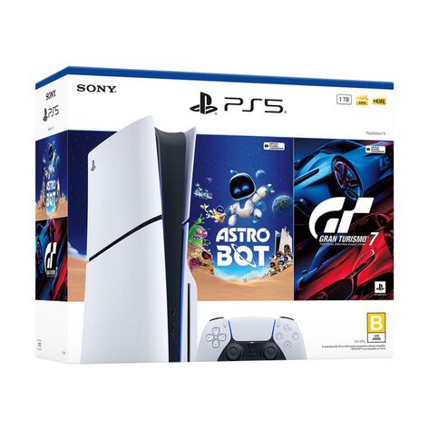 Bundle Consola PlayStation 5 Est&aacute;ndar Slim + Astro Bot y Gran Turismo 7