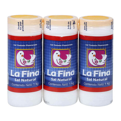 Sal de Mesa Yodada Flourada La Fina 3/1 Kg