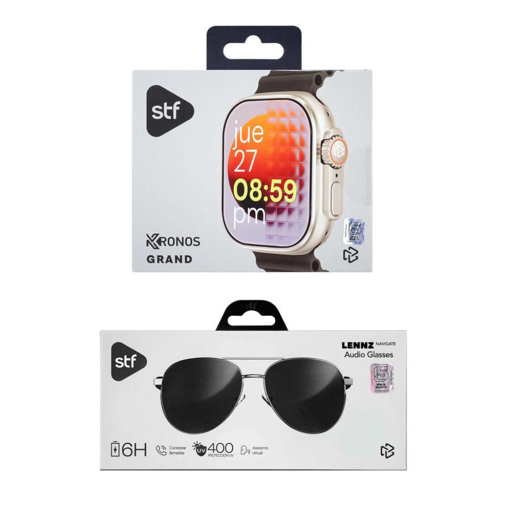 Combo Audio Glasess Lennz Navigate + Reloj Inteligente Kronos Ultra STF Negro image number 6