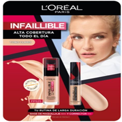 MAQUILLAJE TONO CLARO LOREAL 2 PIEZAS