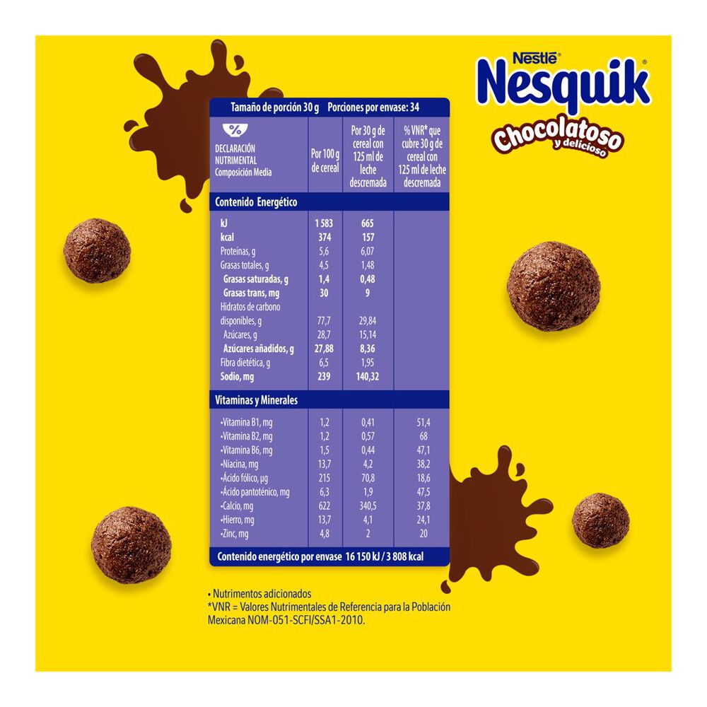 Cereal Nesquik Nestl&eacute; 1.02 Kg image number 3