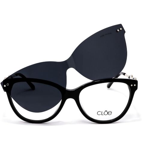 Lente oftalmico para dama con clip Cloe VLE.60137.0BLK.54