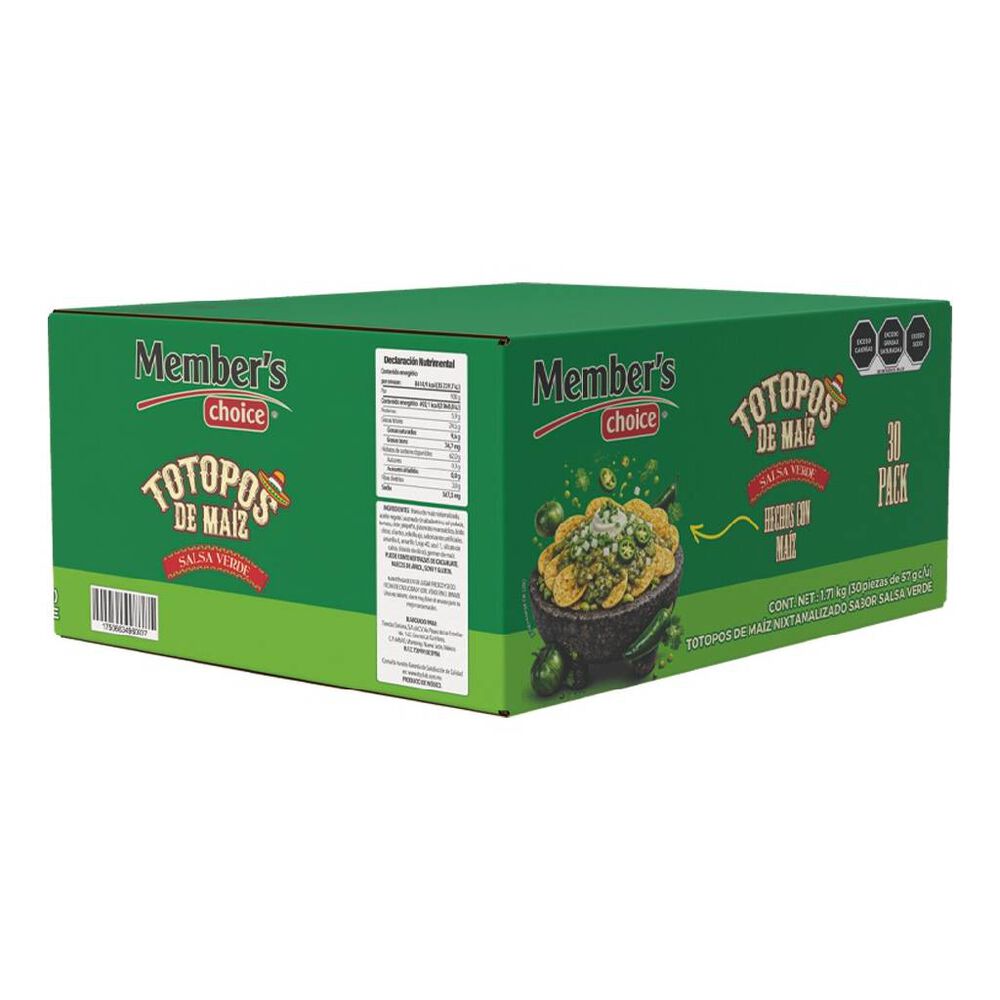 Totopos Salsa Verde Member's Choice 30/57 g image number 1