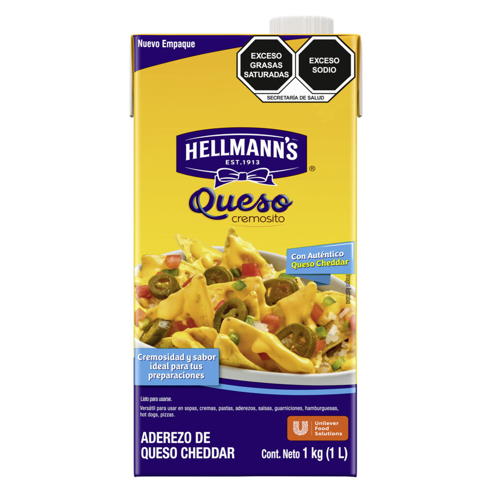 Aderezo Queso Cheddar Hellmann's 2/1 L image number 1