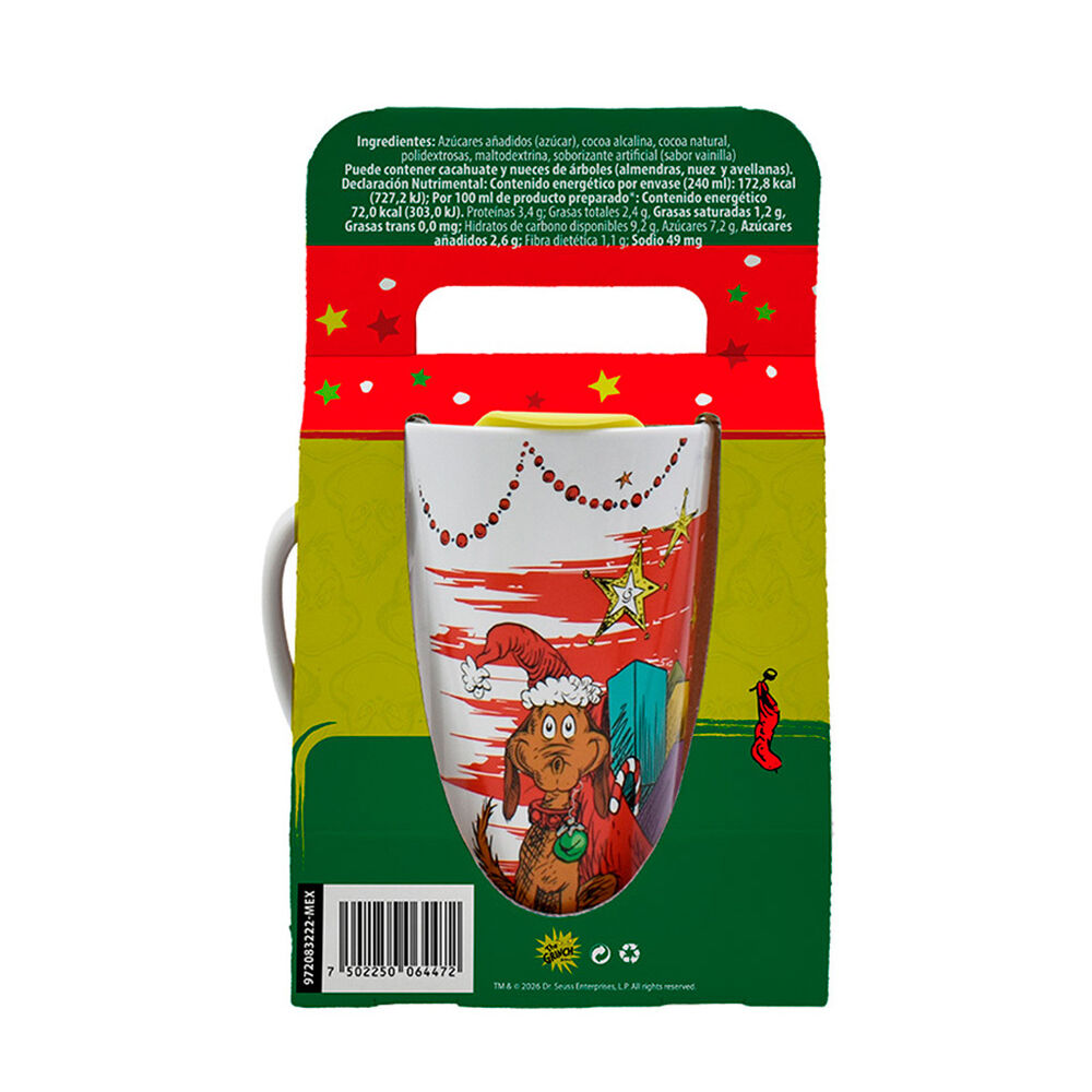 Taza Alta con Tapa + Cocoa The Grinch Galer&iacute;a del Chocolate 1 pza image number 1