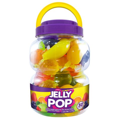 Gelatinas de Frutas Jelly Pop 1/32 Pzas