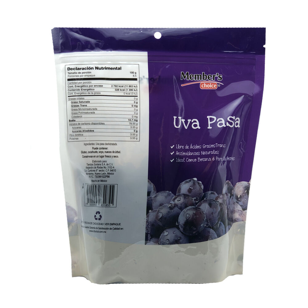 Uva Pasa Member's Choice 850 g image number 1