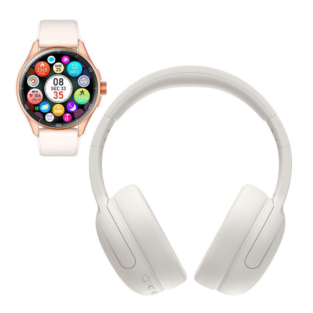 Combo Reloj Inteligente Oblivion + Aud&iacute;fonos Icon On Ear Beige image number 2