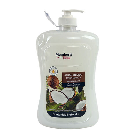 Jab&oacute;n L&iacute;quido Antibacterial Coco   Member"s Choice 4  L