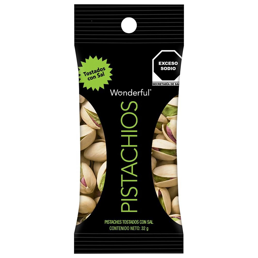 Pistache con C&aacute;scara Tostado con Sal Wonderful 12/32 g image number 3