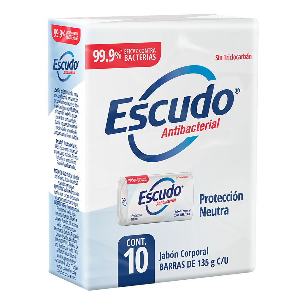 Jab&oacute;n de Tocador Antibacterial Escudo 10/135 g image number 1