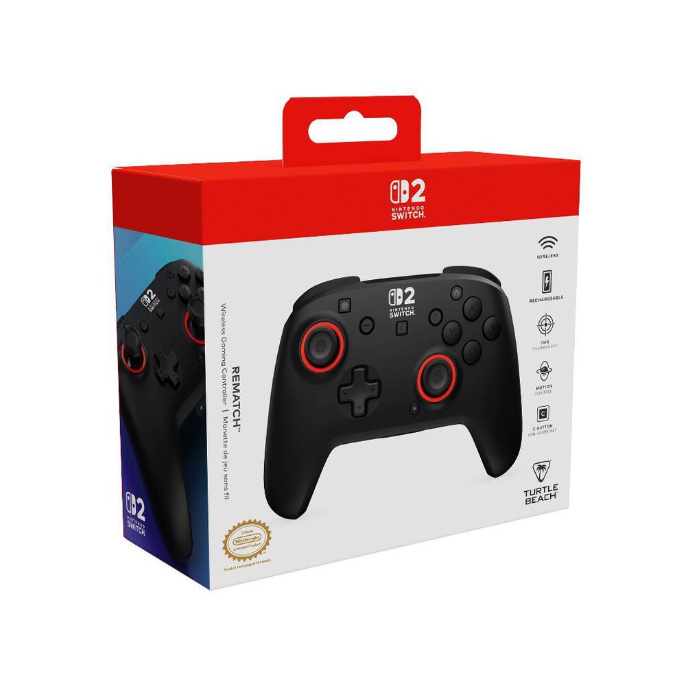 Control Inal&aacute;mbrico para Nintendo Swtich Rematch negro image number 4