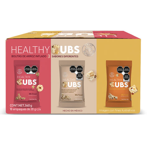 Bolitas de Arroz Inflado Healthy Cubs Great Nutritions 18/20g