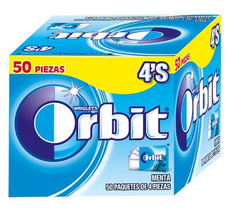 Chicle 4S Sabor Menta Orbit 50 pzas