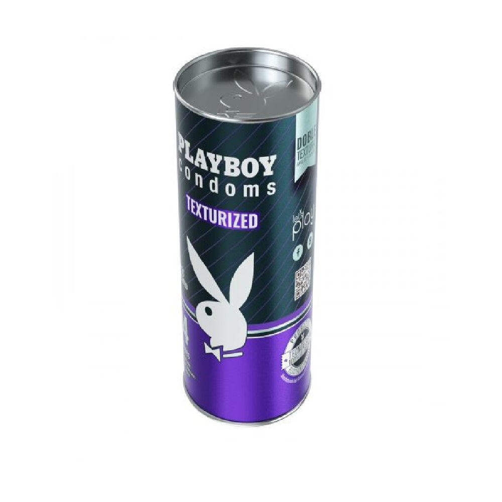 Preservativo Playboy texturizado bote con 24 piezas image number 2