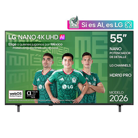 Pantalla 55" LG NANO 4K UHD AI NU850