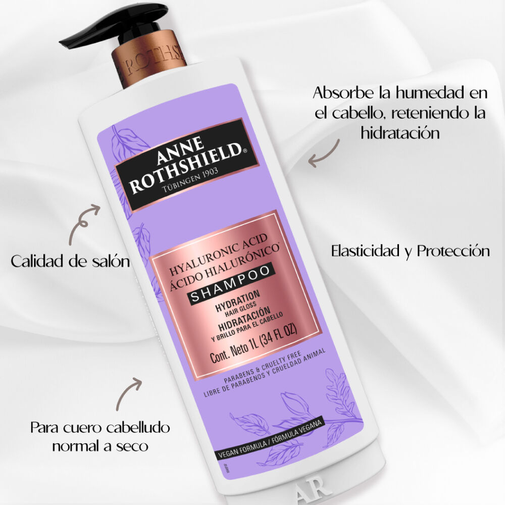 Shampoo &Aacute;cido Hialur&oacute;nico Anne Rotshield 1L image number 3