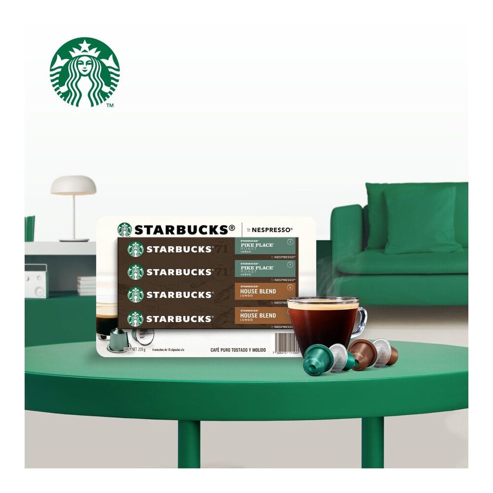 C&aacute;psulas de Caf&eacute; Nespresso Starbucks 4/10 pzs image number 2
