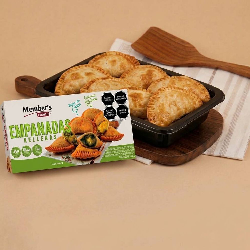 Empanadas Rellenas Elote, Rajas y Espinacas 12pz 740 gr image number 2