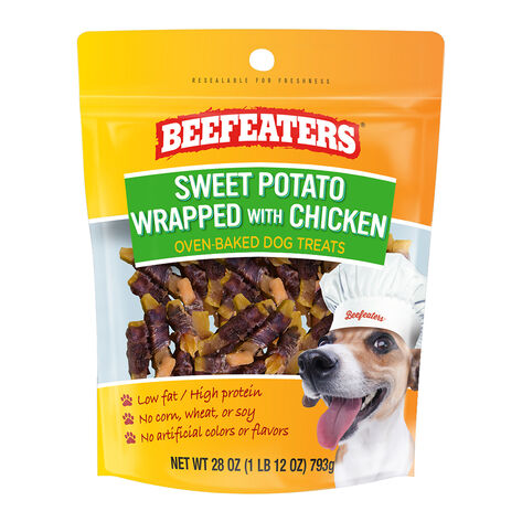 Premio Para Perro Camote Envuelto con Pollo Beefeaters 2/793 g