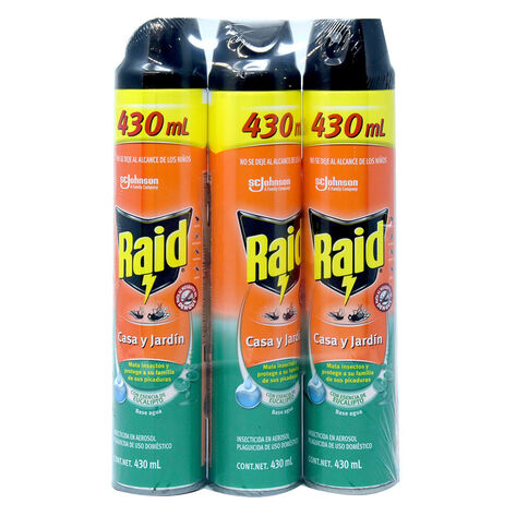 Insecticida Casa y Jard&iacute;n Raid 3 / 430 ml