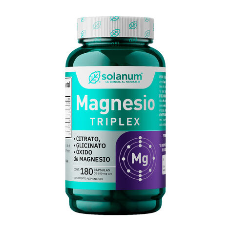 Magnesio Triplex Solanum 180 C&aacute;psulas