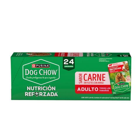 Alimento H&uacute;medo Carne Adulto Dog Chow 24/85gr