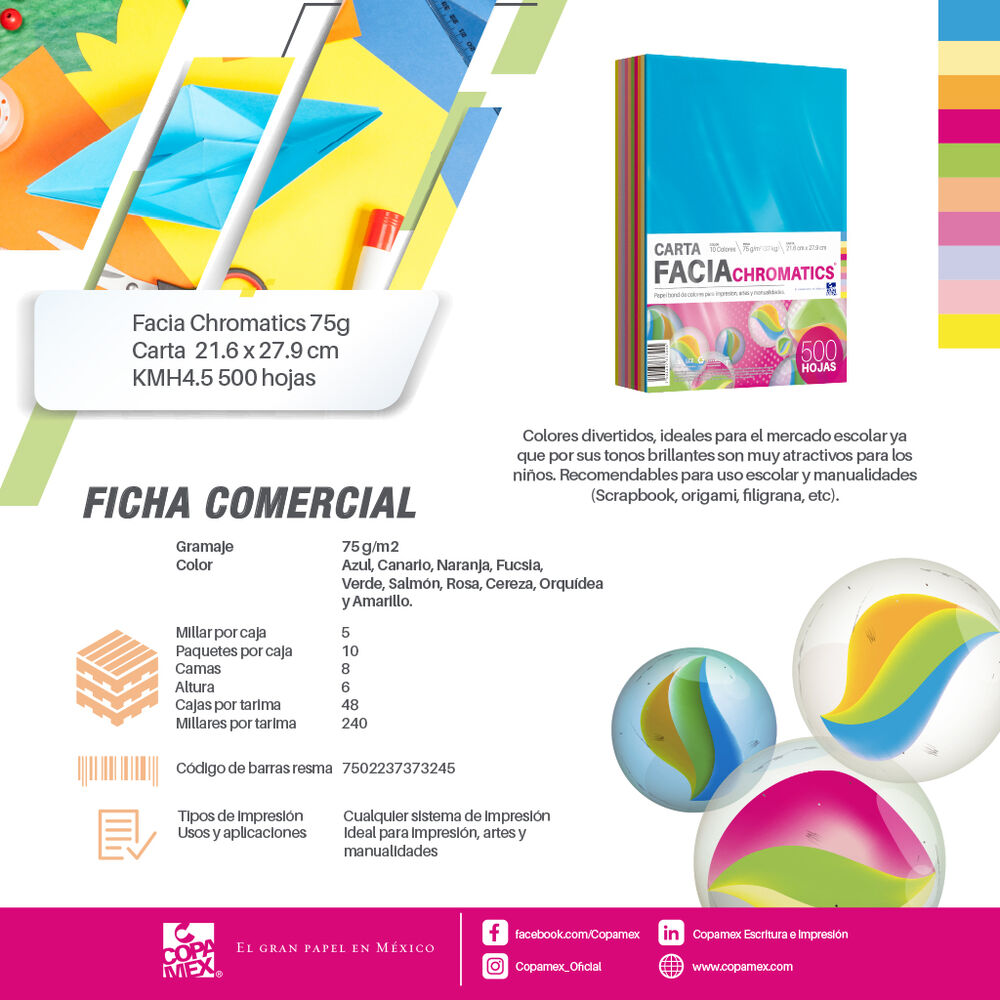 Papel de Colores 500 Hojas image number 1