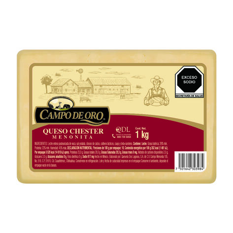 QUESO CHESTER CAMPO DE ORO 1 KG