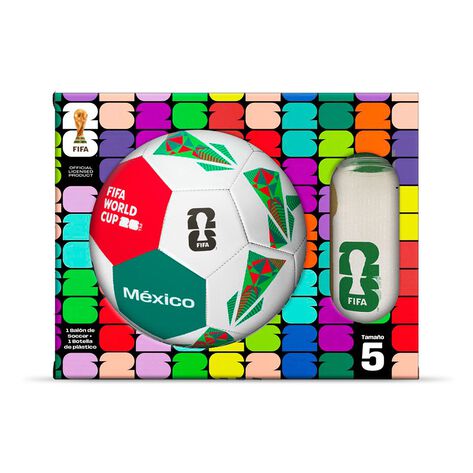 Bal&oacute;n M&eacute;xico 26 + Termo Verde FIFA Life Works