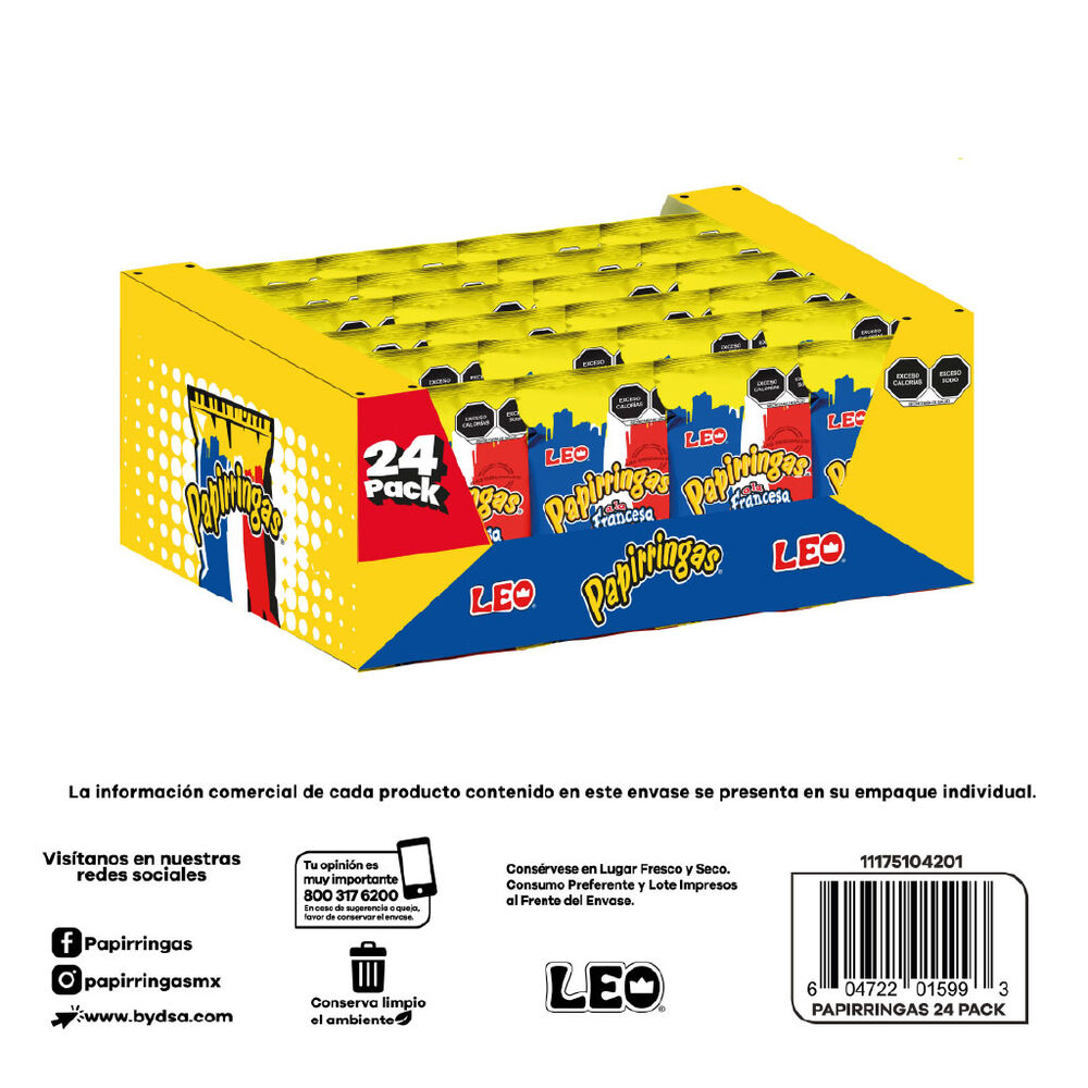 Botana Papirringas Leo 24 pzs image number 1