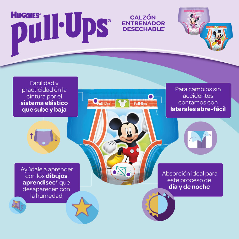 Calzon Entrenador Pull Ups Huggies  XL 60 Pzas image number 3