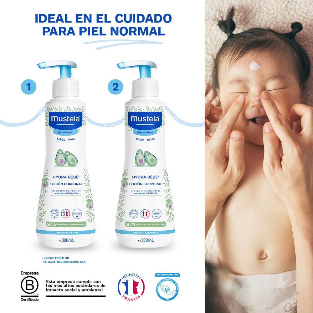 Loci&oacute;n Corporal Hydra Beb&eacute; Mustela 2/300 ml image number 2