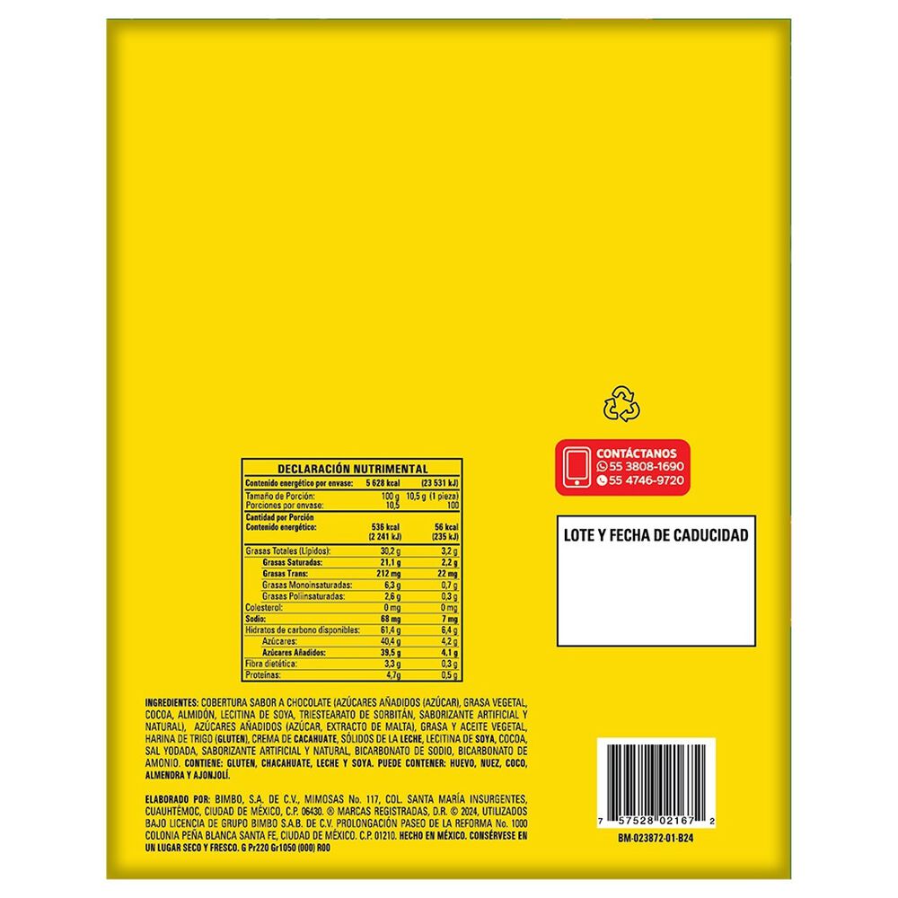 Chocolate en Barra Bocadin 100/10.5 g image number 1