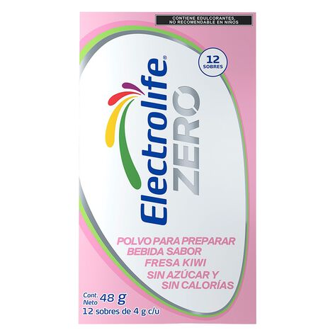 Electrolife Zero Polvo Fresa-Kiwi caja con 12 sobres