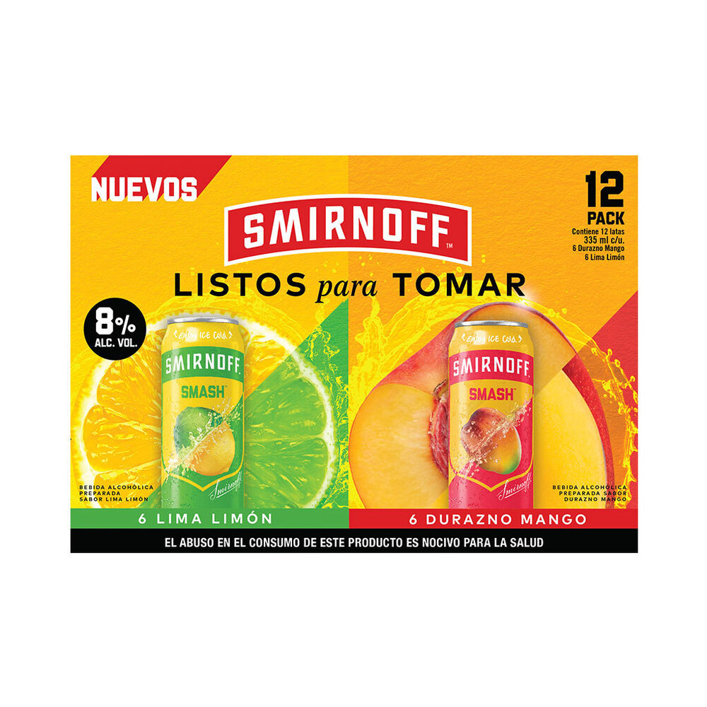 Mezcla de vodka Smirnoff Smash 355 ml 12 piezas image number 1