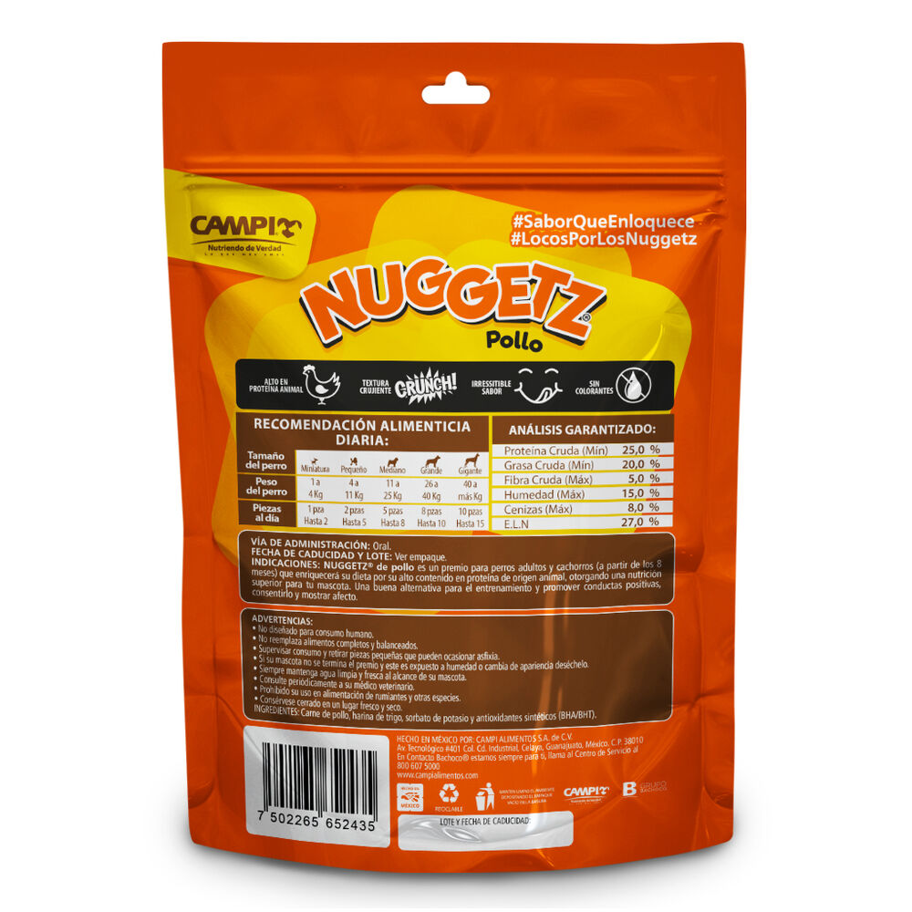 Premios para perro Nuggetz pollo Campi 60 Pzas image number 2