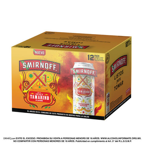 Mezcla de vodka Smirnoff Spicy Tamarindo 355 ml 12 piezas