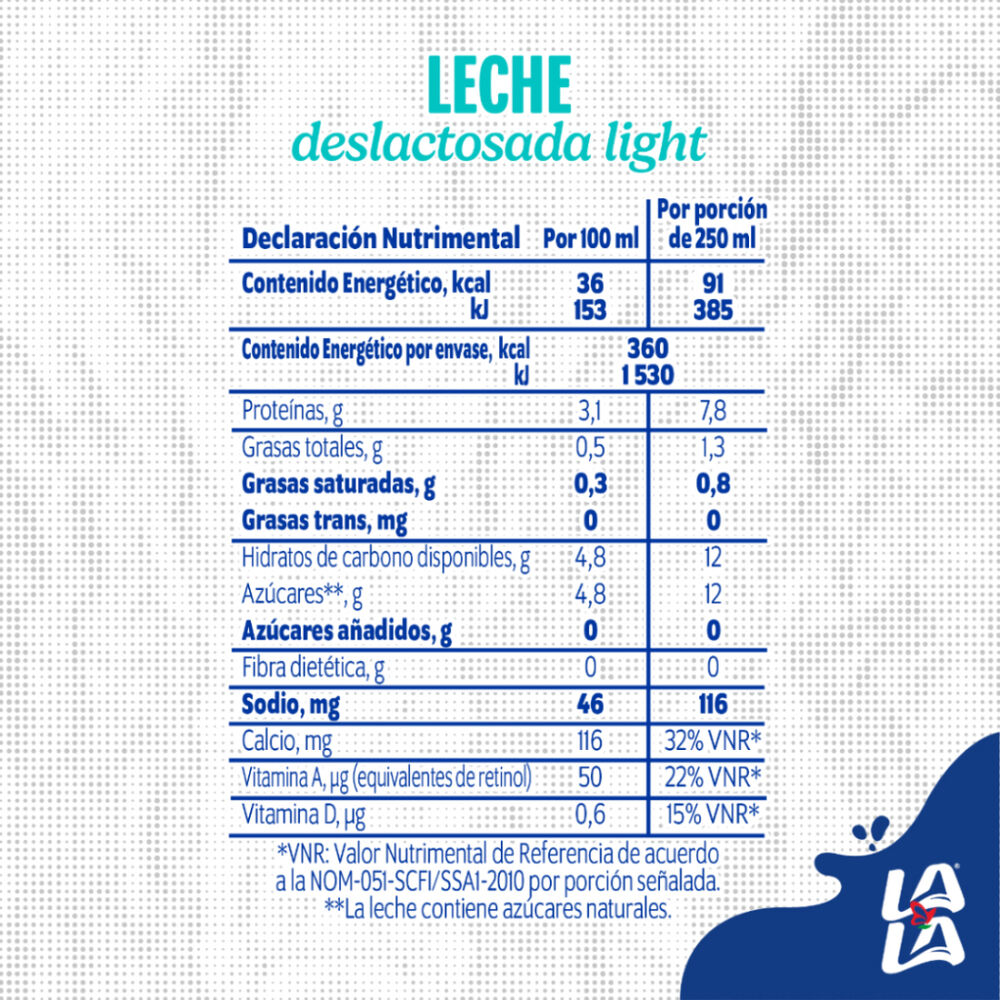 Leche Lala Deslactosada Light 1 Lt image number 4