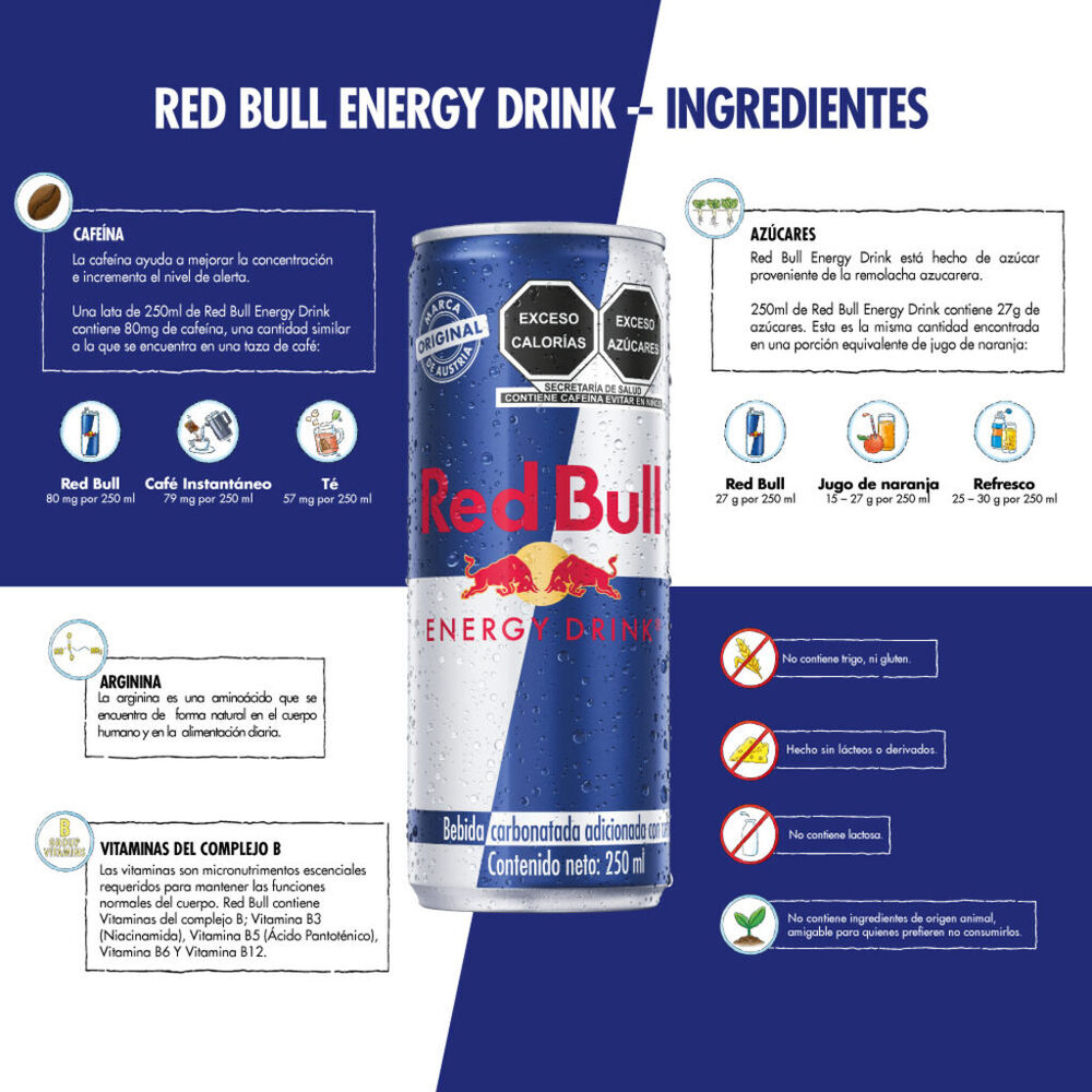 Bebida Energizante Red Bull 8/250 ml image number 1