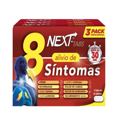 Next Antigripal 3 Cajas con 10 Tabletas c/u