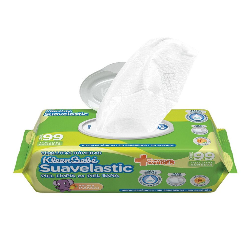 Toallitas H&uacute;medas Kleen Bebe Suavelastic 6/99 Pzas image number 1