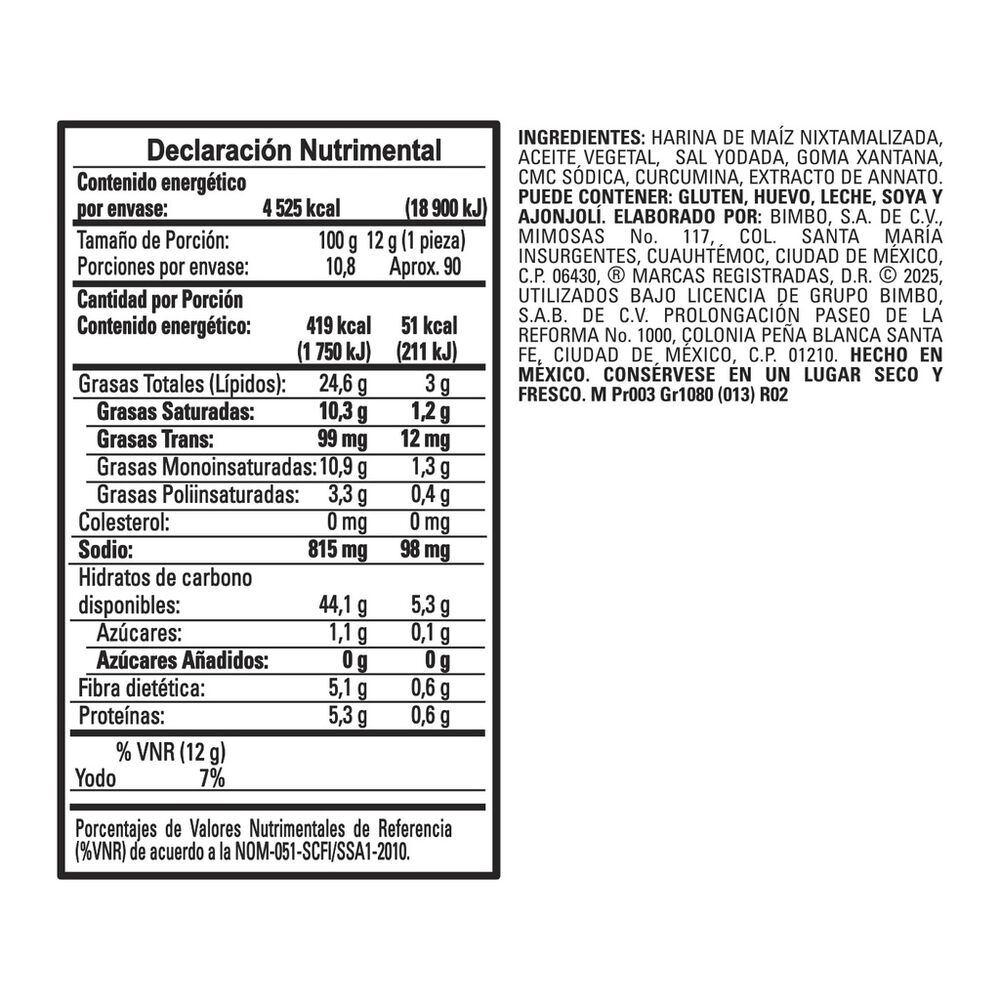 Tostadas Milpa Real 3/360 G image number 1